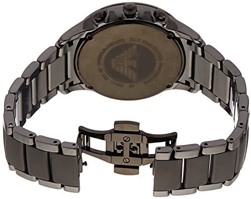 Emporio Armani Men’s Chronograph Quartz Stainless Steel Black Dial 43mm Watch AR 1507