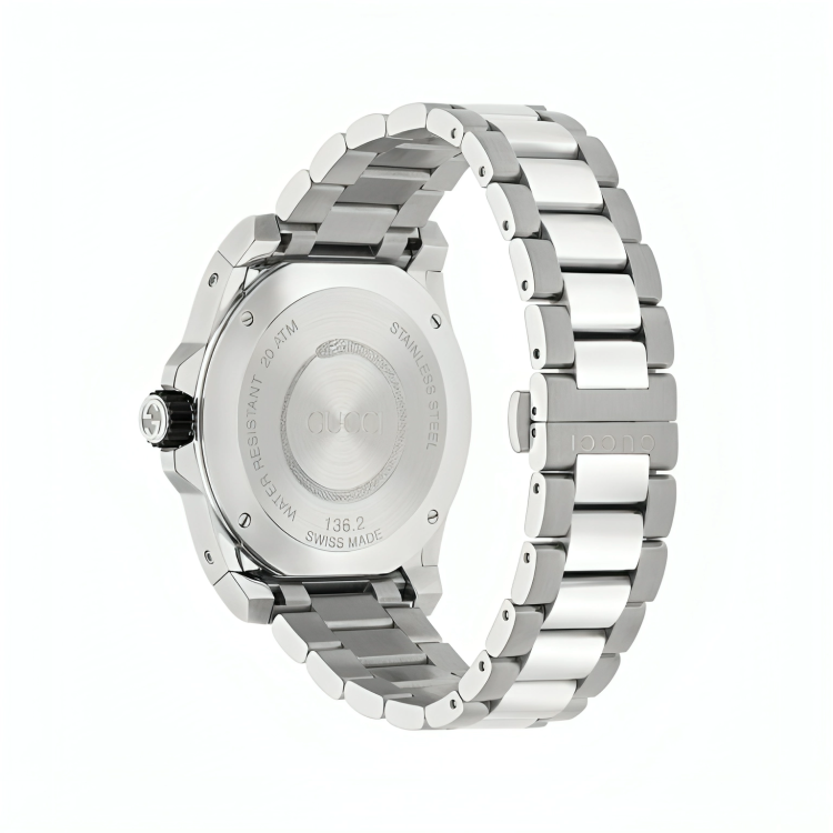 Gucci Men’s | Quartz Stainless Steel Black Dial 45mm YA136218 - twentyfour