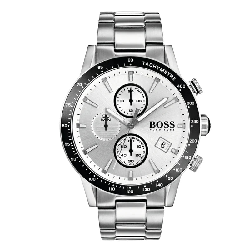 Hugo Boss Men’s Chronograph Quartz Stainless Steel Silver Watch –1513511