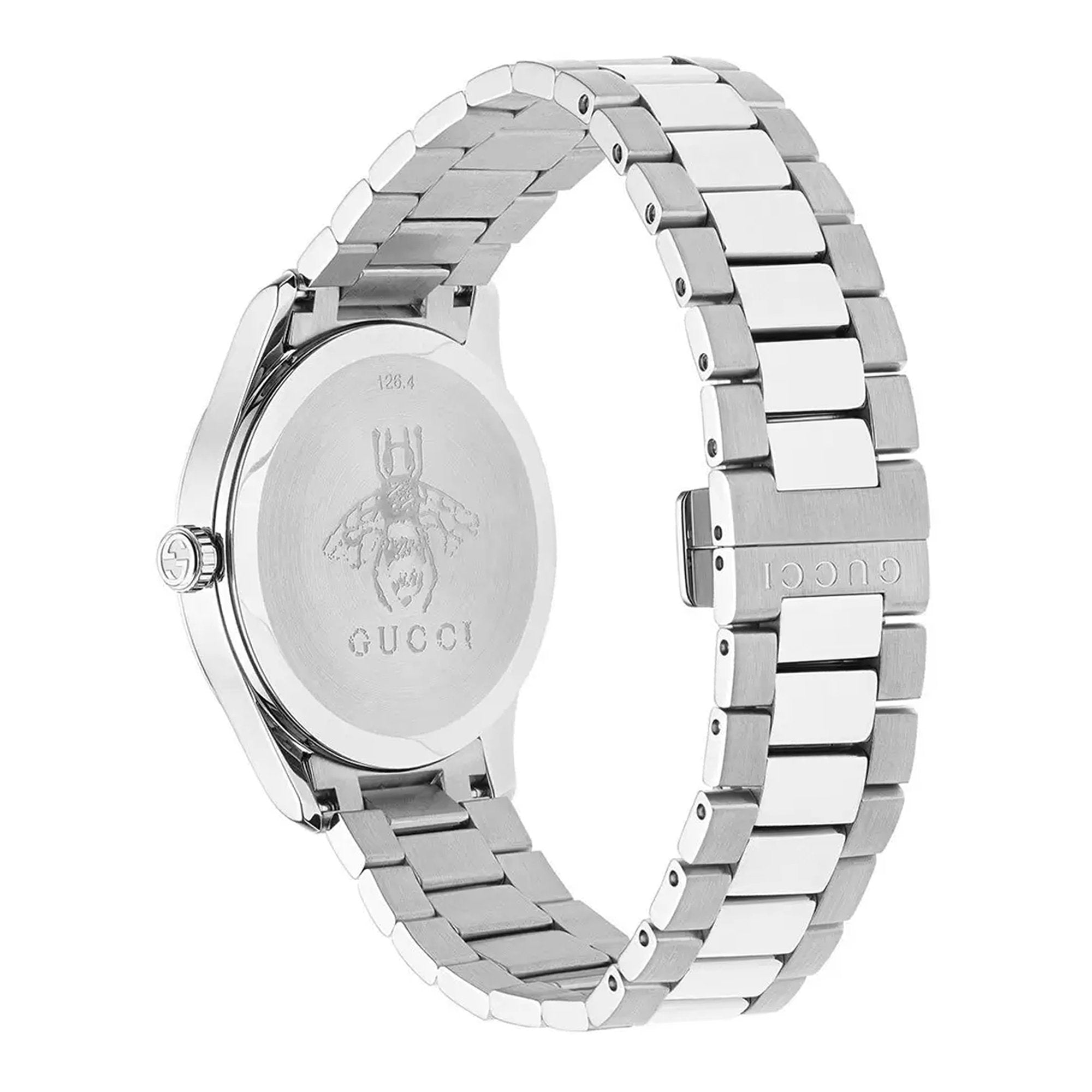 Gucci Unisex | Swiss Made Quartz Silver Stainless Steel Silver Dial | 38mm YA1264095 - twentyfour