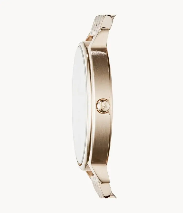 Emporio Armani Women’s Quartz Stainless Steel Rose Gold Dial 32mm Watch AR11062 - twentyfour