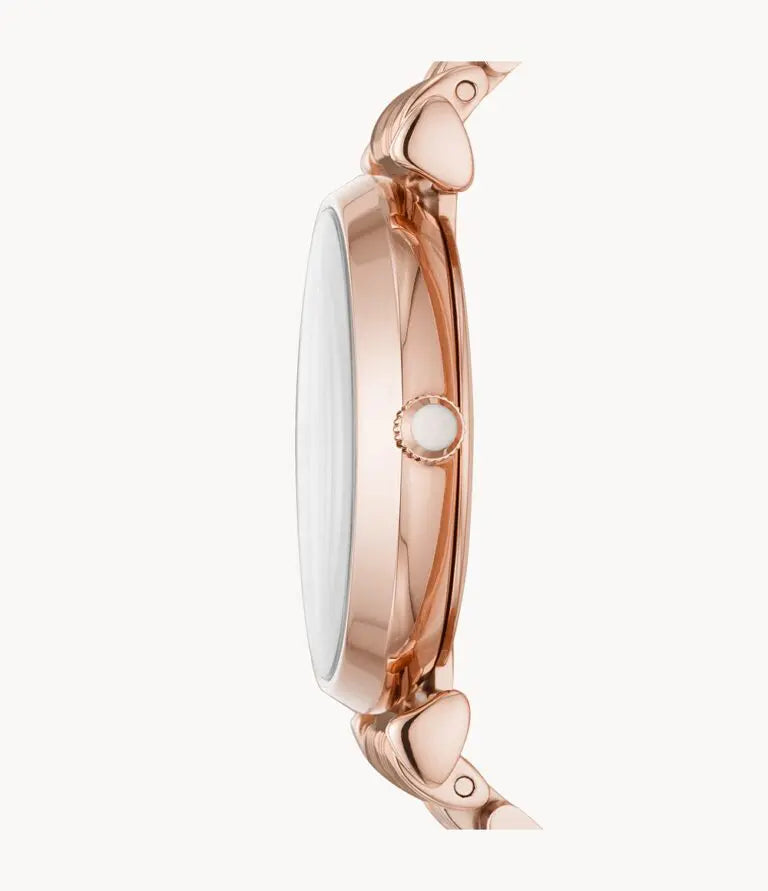 Emporio Armani Women’s Quartz Rose Gold Stainless Steel Silver Crystal Pave Dial 32mm AR11244 - twentyfour