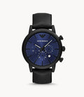 Emporio Armani | Men’s Quartz Leather Strap Blue Dial 46mm AR 11351 - twentyfour