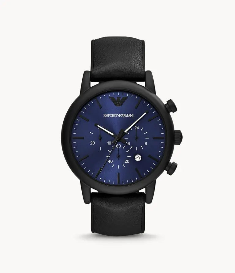 Emporio Armani | Men’s Quartz Leather Strap Blue Dial 46mm AR 11351 - twentyfour