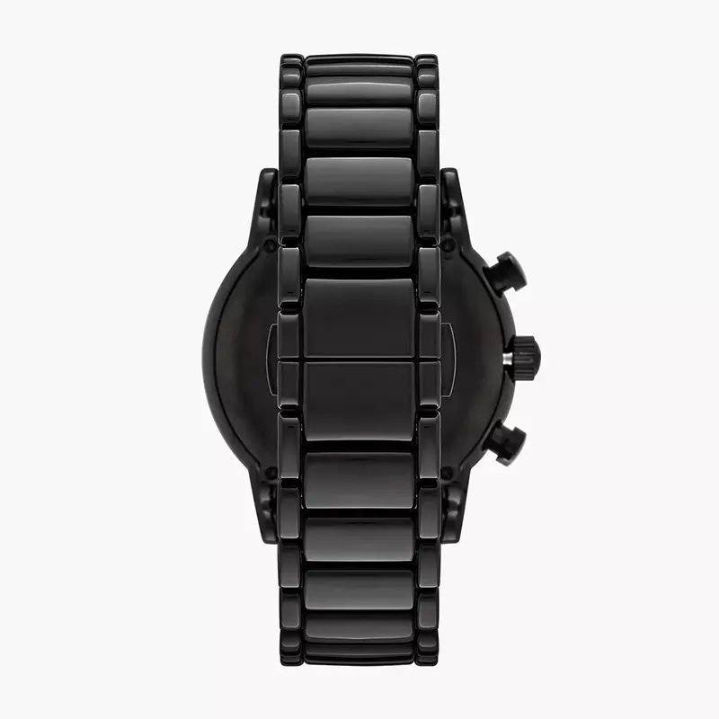 Emporio Armani Men’s Chronograph Quartz Stainless Steel Black Dial 43mm Watch AR 1507