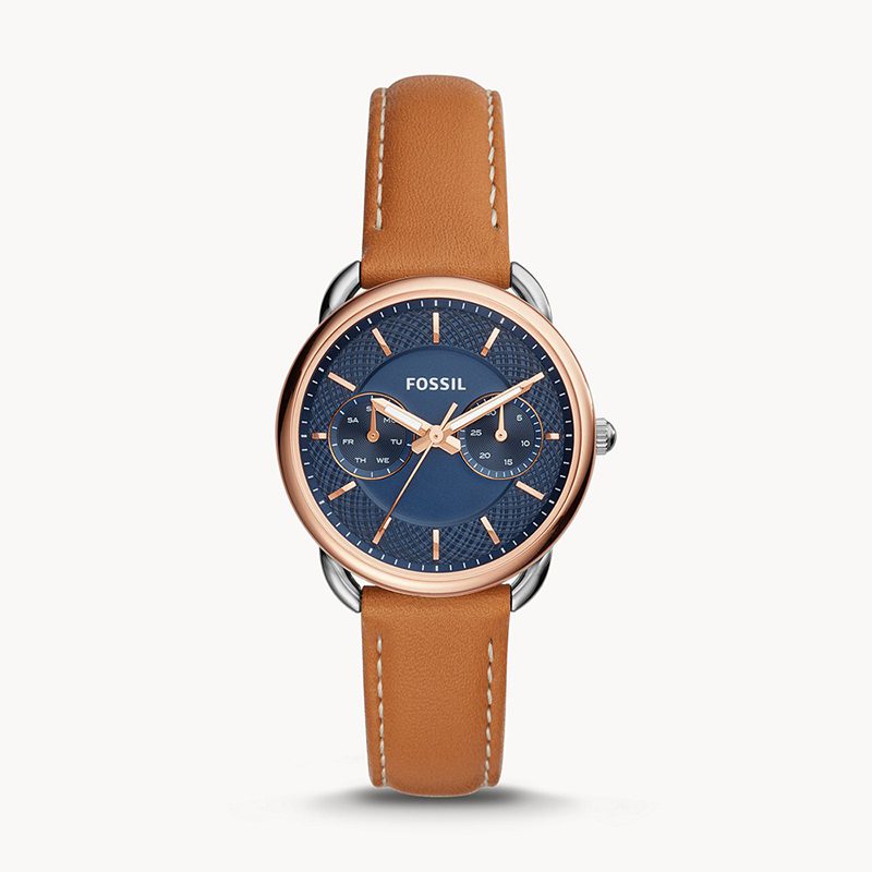 Fossil Women’s Quartz Brown Leather Strap Blue Dial 35mm ES4257 - twentyfour