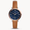Fossil Women’s Quartz Brown Leather Strap Blue Dial 36mm Watch ES4274 - twentyfour