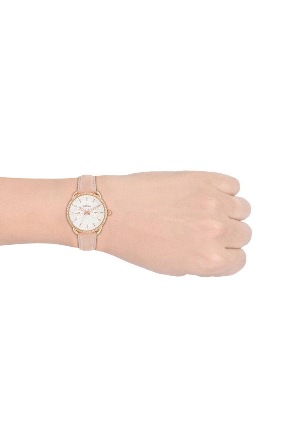Fossil Women’s Quartz Pink Leather Strap White Dial 35mm ES4393 - twentyfour