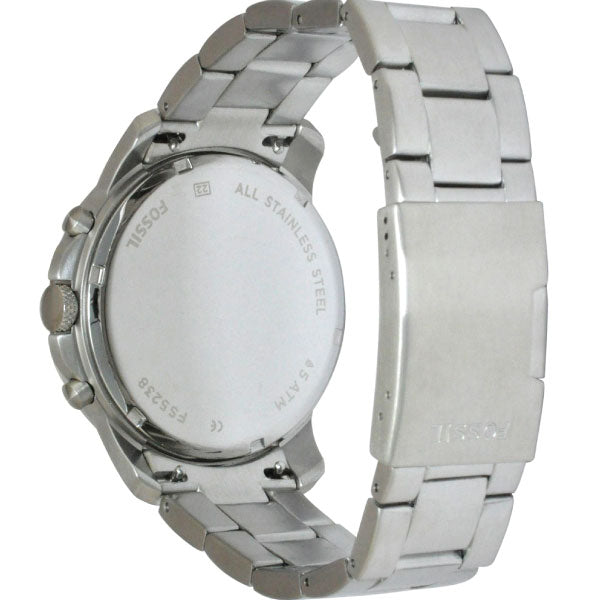 Fossil Men’s Chronograph Quartz Silver Stainless Steel Blue Dial 44mm FS5238 - twentyfour