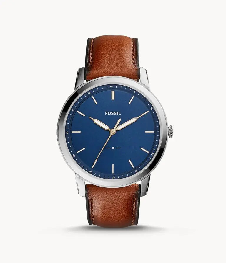 Fossil Men’s Quartz Brown Leather Strap Blue Dial 44mm FS5304 - twentyfour