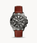 Fossil Men’s Chronograph Quartz Brown Leather Strap Grey Dial 44mm FS5770 - twentyfour