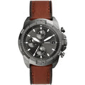 Fossil Men’s Quartz Brown Leather Strap Grey Dial 44mm FS5855 - twentyfour