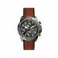 Fossil Men’s Quartz Brown Leather Strap Silver Dial 44mm Watch FS5809 - twentyfour