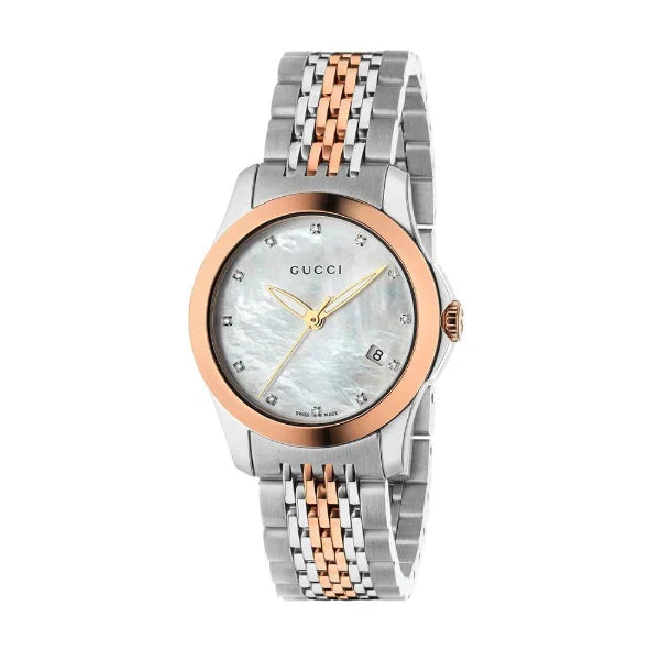 Gucci Women’s | Quartz Stainless Steel Mother of Pearl Dial 27mm YA126514