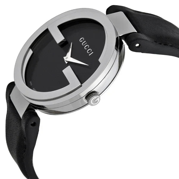 Gucci Women’s | Quartz Black Leather Strap Black Dial 37mm YA133301 - twentyfour