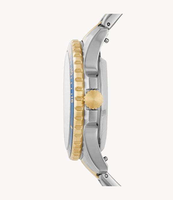 Fossil Men’s Automatic Two-tone Stainless Steel Blue Dial 42mm ME3191 - twentyfour