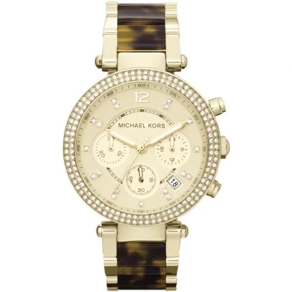 Michael Kors Women’s Quartz Two-tone Stainless Steel Gold Dial 39mm Watch MK5688 - twentyfour