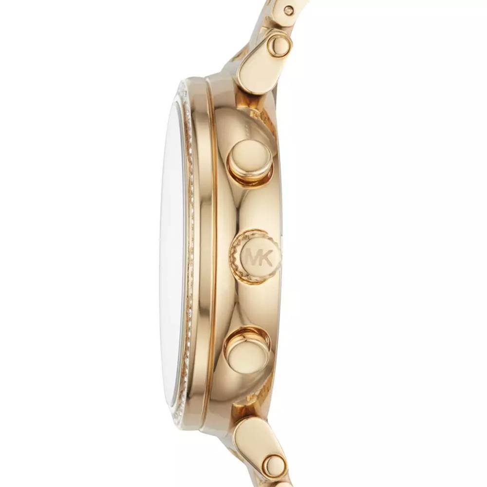 Michael Kors Women’s | Quartz Chronograph Stainless Steel | Gold Dial 39mm Watch MK 6559 - twentyfour