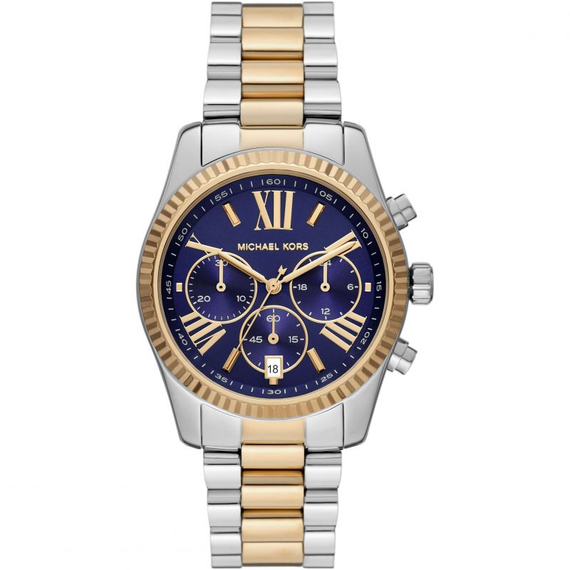 Michael Kors Women’s Quartz Two-tone Stainless Steel Blue Dial 38mm Watch MK7218 - twentyfour