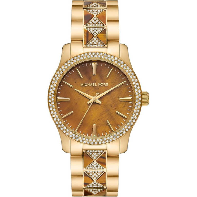 Michael Kors Women’s Gold Stainless Steel Copper Dial 38mm Watch MK7389 - twentyfour