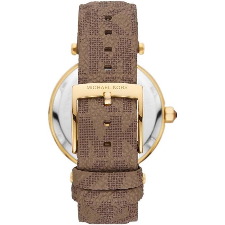 Michael Kors Women’s | Brown PVC Strap Gold Dial 39mm MK2973 - twentyfour
