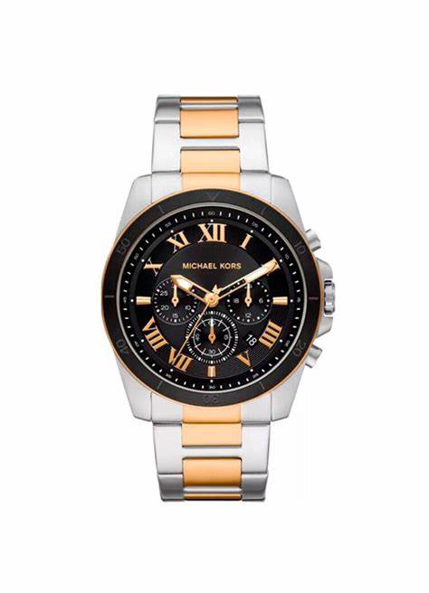 Michael Kors Men’s Quartz Two-tone Stainless Steel Black Dial 44mm Watch MK8901 - twentyfour