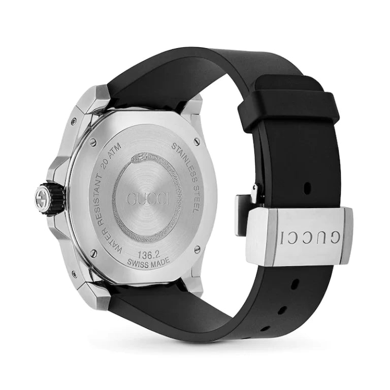 Gucci Men’s | Quartz Silicone Strap Black Dial 45mm YA136217 - twentyfour