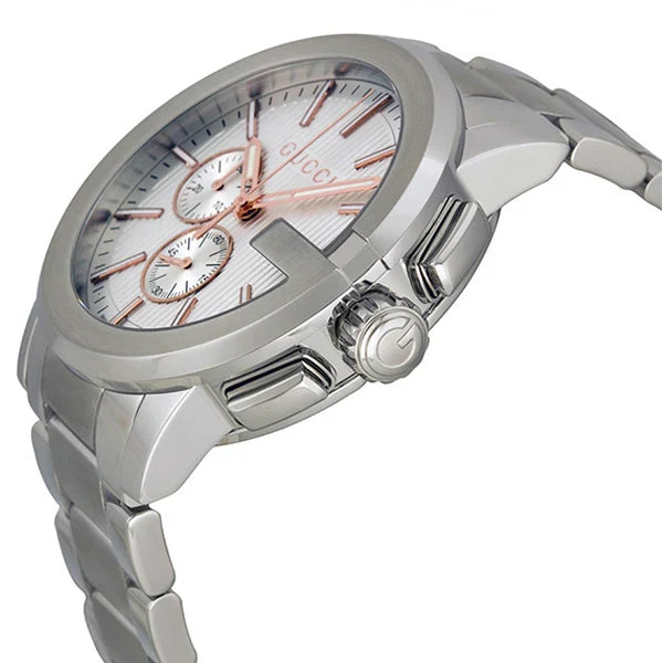 Gucci Men’s | Quartz Stainless Steel Silver Dial 44mm YA101201 - twentyfour