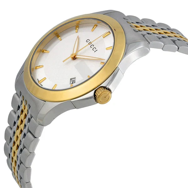 Gucci Unisex | Quartz Stainless Steel Silver Dial 38mm YA126409 - twentyfour