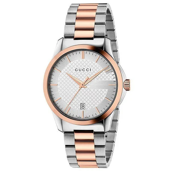 Gucci Men’s | Quartz Stainless Steel Silver Dial 38mm  YA126473