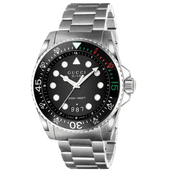 Gucci Men’s | Quartz Stainless Steel Black Dial 45mm YA136208