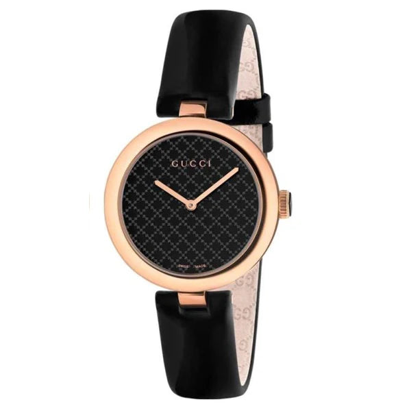 Gucci Women’s | Quartz Black Leather Strap Black Dial 38mm YA141401 - twentyfour
