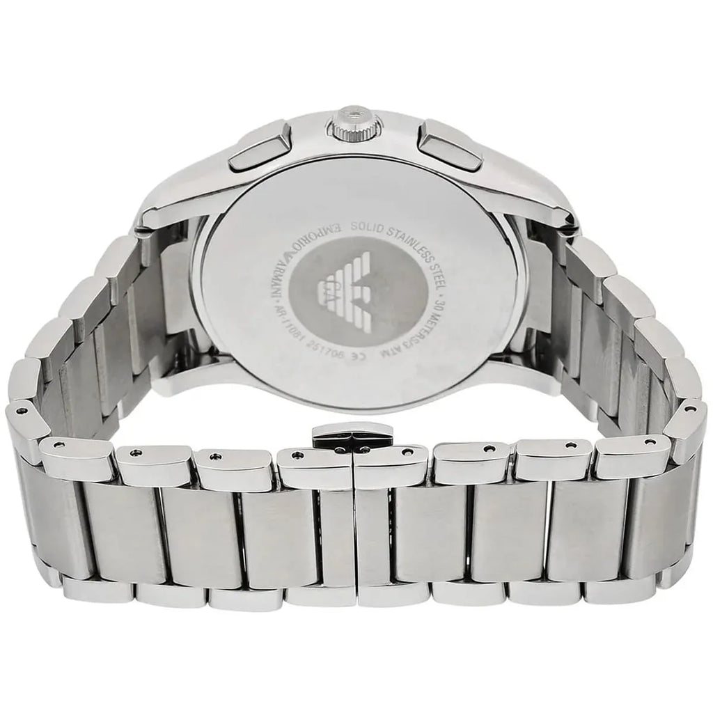 Emporio Armani Men’s Quartz Analog Stainless Steel Silver Dial 45mm AR 11081 - twentyfour