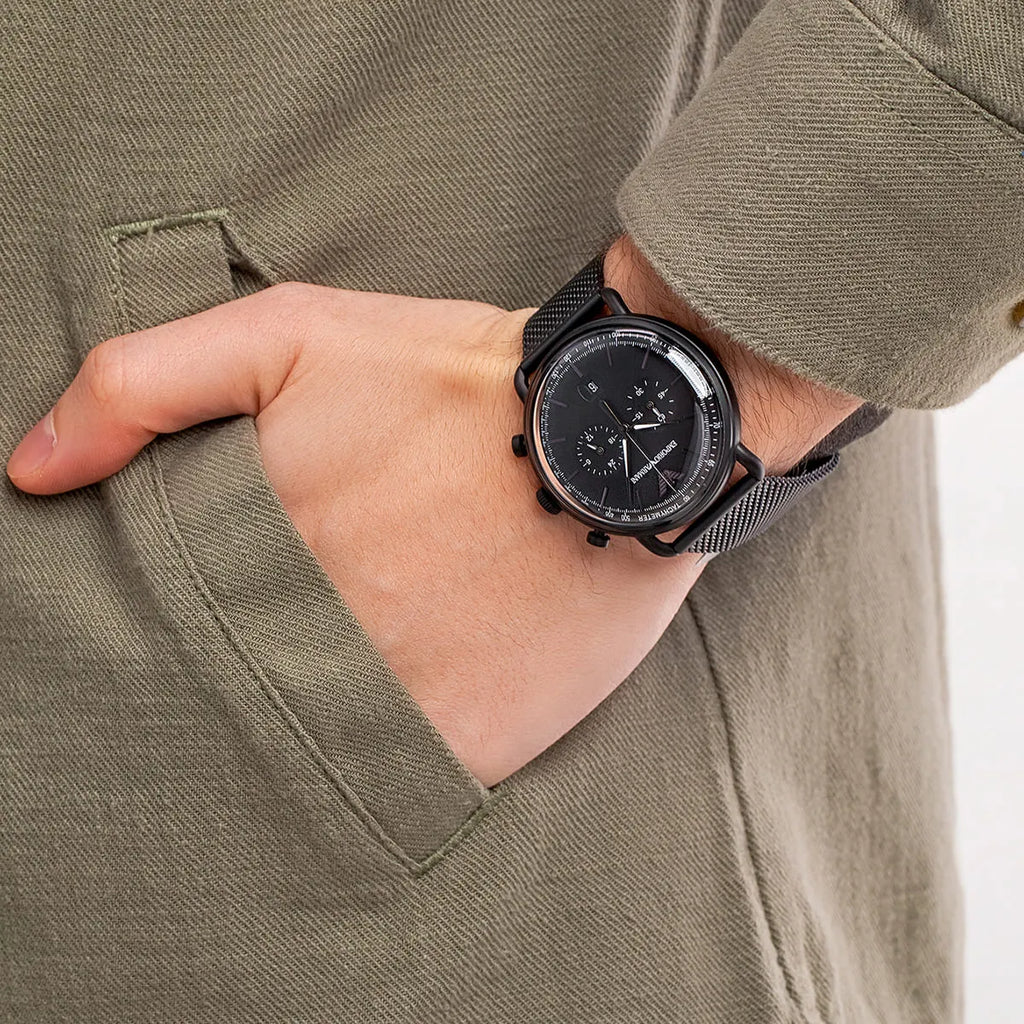 Emporio Armani Men’s Chronograph Quartz Stainless Steel Black Dial 43mm AR 11264