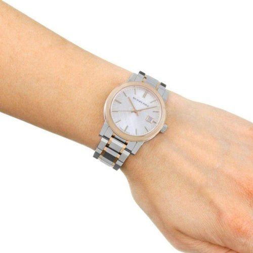 Burberry Women’s | Stainless Steel Two Tone Silver Dial 34mm BU9105 - twentyfour