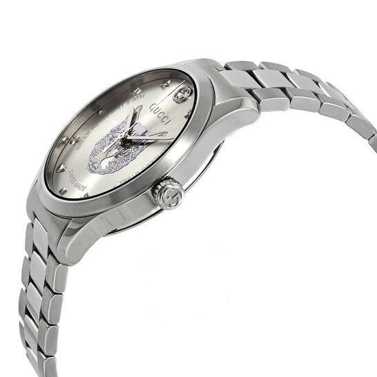 Gucci Unisex | Swiss Made Quartz Silver Stainless Steel Silver Dial | 38mm YA1264095 - twentyfour