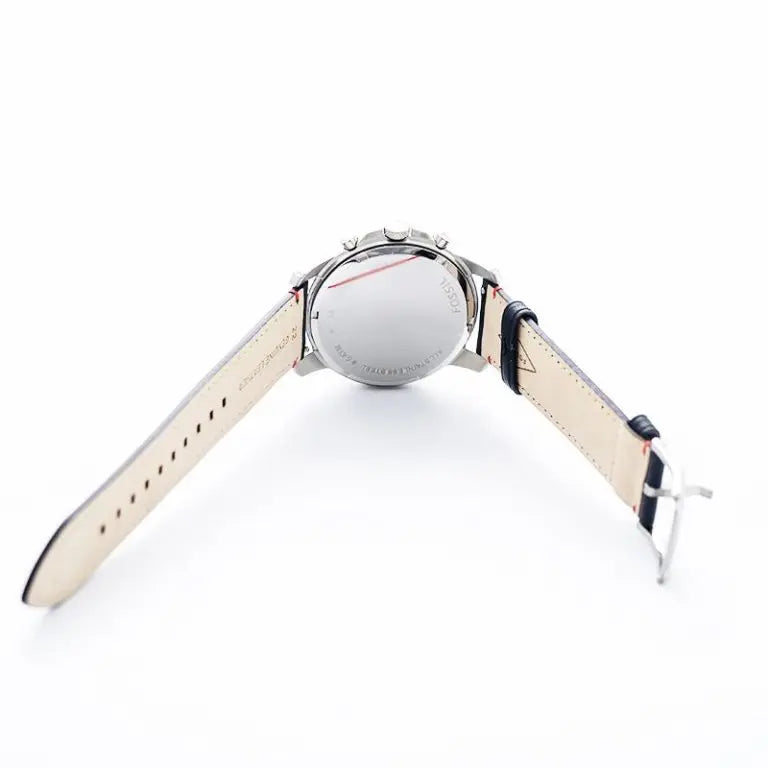Fossil Men’s Chronograph Quartz Leather Strap Multi Color Dial 44mm Watch FS5373 - twentyfour
