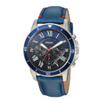 Fossil Men’s Chronograph Quartz Leather Strap Multi Color Dial 44mm Watch FS5373 - twentyfour