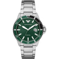 Emporio Armani Men’s Quartz Stainless Steel Green Dial 42mm AR11338 - twentyfour