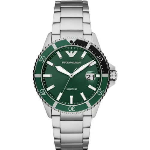 Emporio Armani Men’s Quartz Stainless Steel Green Dial 42mm AR11338 - twentyfour