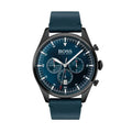 Hugo Boss Men’s Quartz Lather Strap Blue Dial 44mm Watch– 1513711