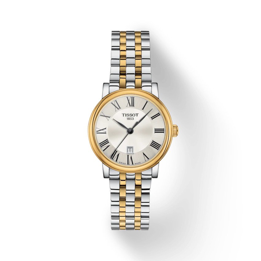 Tissot Women’s Quartz Swiss Made Two-tone Stainless Steel Silver Dial 30mm Watch T122.210.22.033.00