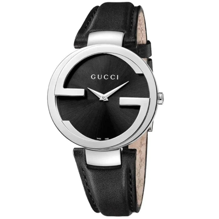 Gucci Women’s | Quartz Black Leather Strap Black Dial 37mm YA133301 - twentyfour