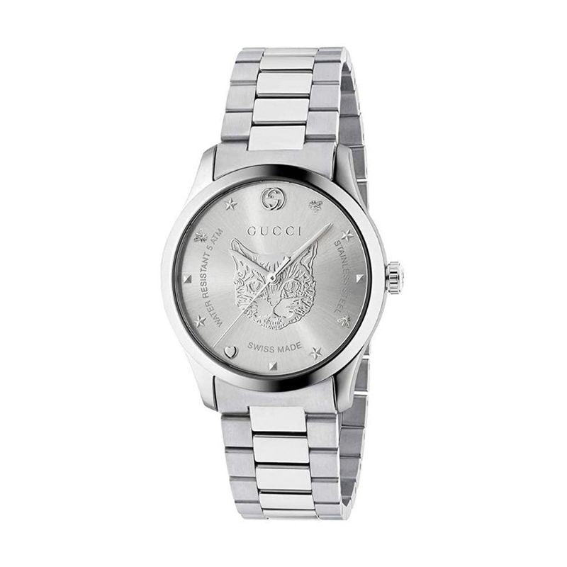 Gucci Unisex | Swiss Made Quartz Silver Stainless Steel Silver Dial | 38mm YA1264095 - twentyfour