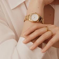 Emporio Armani Women’s Quartz Gold Stainless Steel Mother Of Pearl White Dial 32mm AR11657 - twentyfour