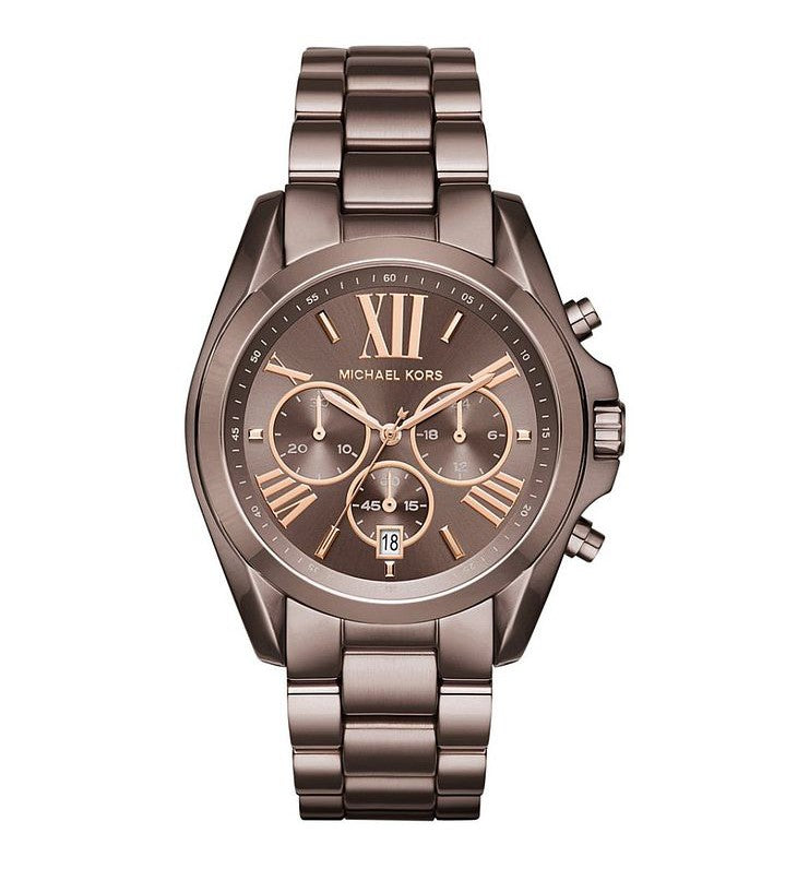 Michael Kors Women’s Chronograph Quartz Stainless Steel Brown Dial 43mm Watch MK6247 - twentyfour
